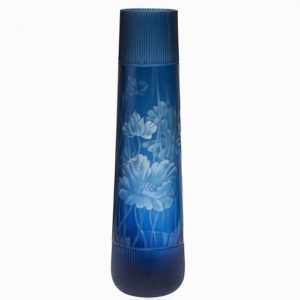 стеклянная ваза (синяя)